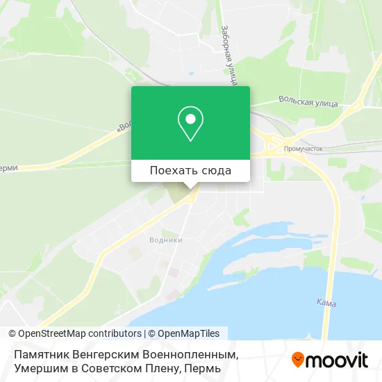 Карта Памятник Венгерским Военнопленным, Умершим в Советском Плену