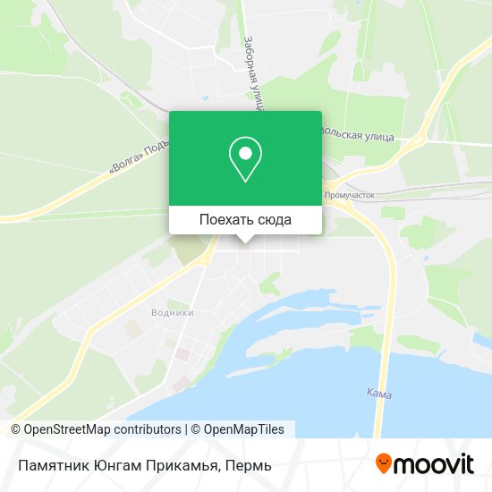 Карта Памятник Юнгам Прикамья
