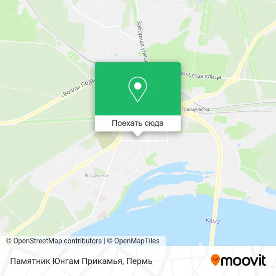 Карта Памятник Юнгам Прикамья