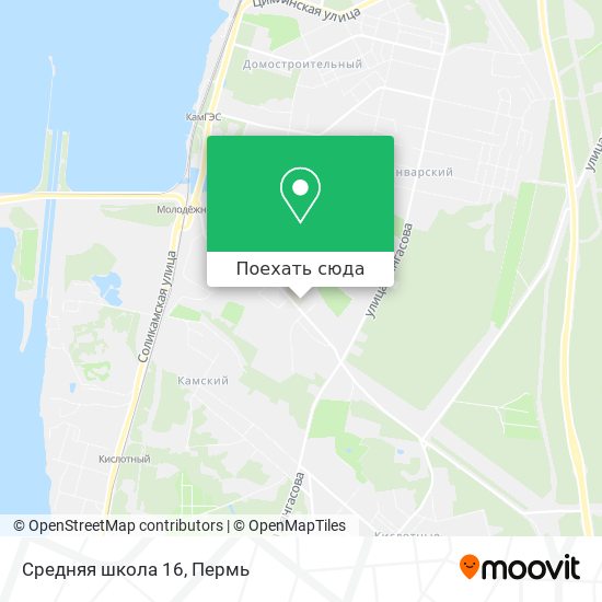 Карта Средняя школа 16