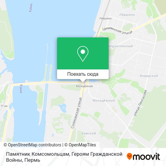 Карта Памятник Комсомольцам, Героям Гражданской Войны