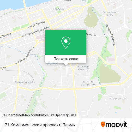 Карта 71 Комсомольский проспект