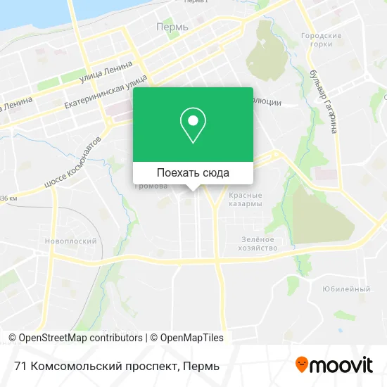 Карта 71 Комсомольский проспект