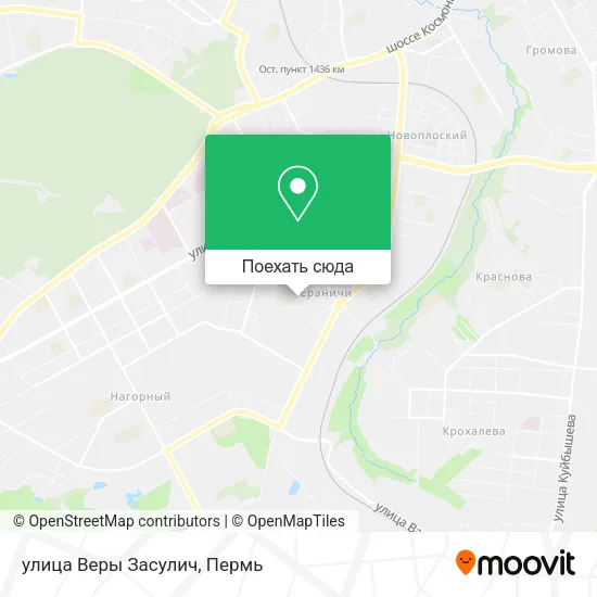 Карта улица Веры Засулич