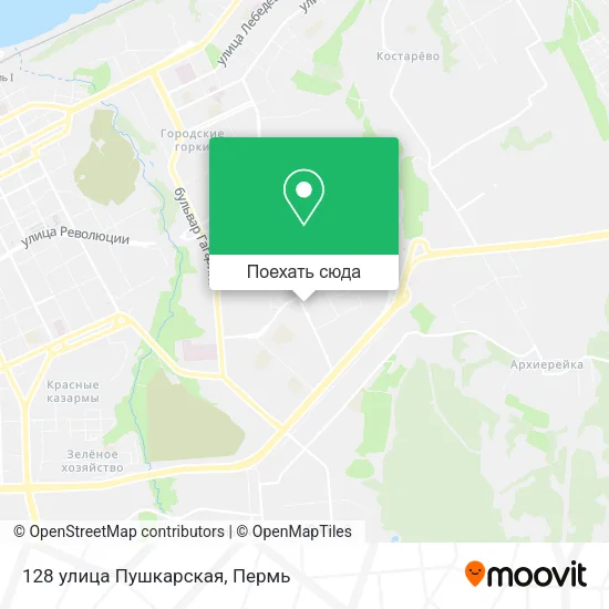 Карта 128 улица Пушкарская