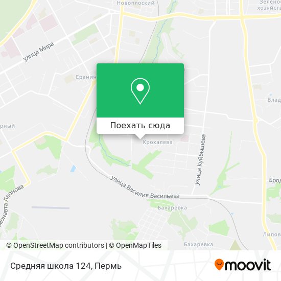 Карта Средняя школа 124