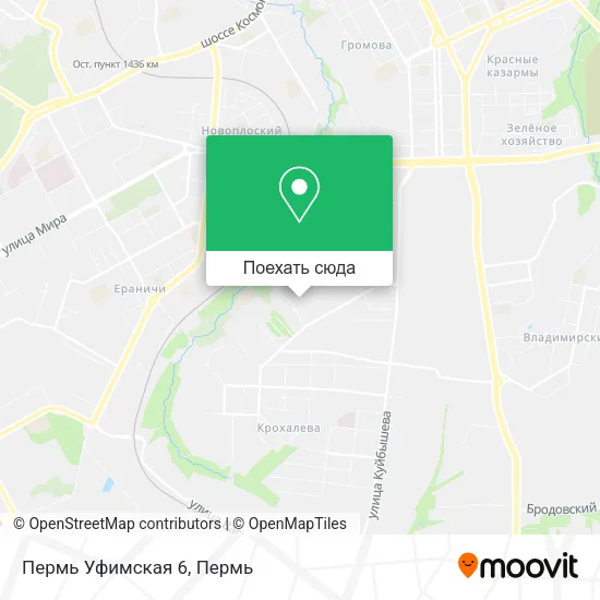 Карта Пермь Уфимская 6