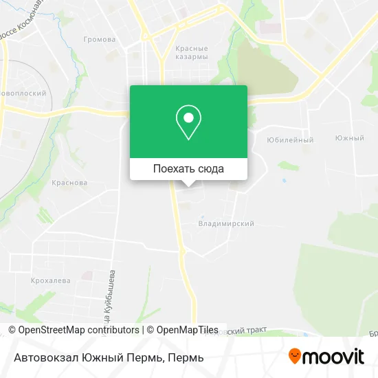 Карта Автовокзал Южный Пермь