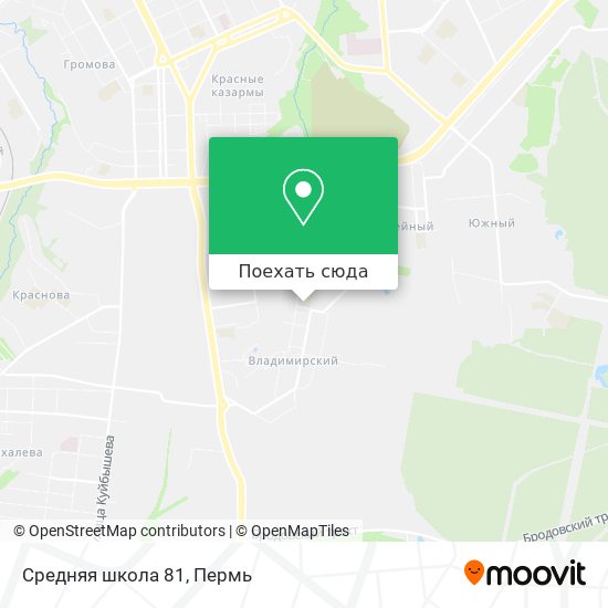 Карта Средняя школа 81