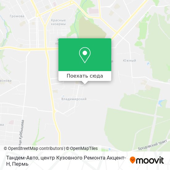 Карта Тандем-Авто, центр Кузовного Ремонта Акцент-Н