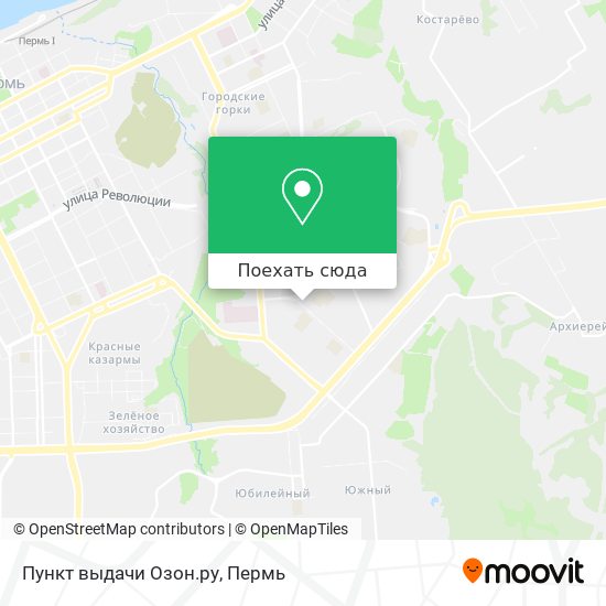 Карта Пункт выдачи Озон.ру