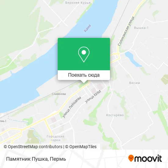 Карта Памятник Пушка