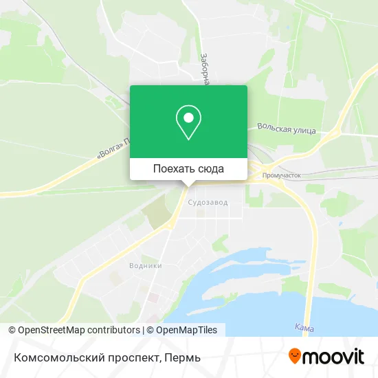 Карта Комсомольский проспект