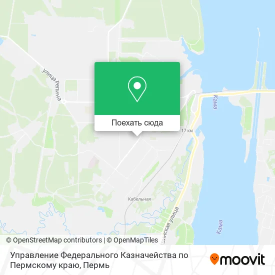 Карта Управление Федерального Казначейства по Пермскому краю
