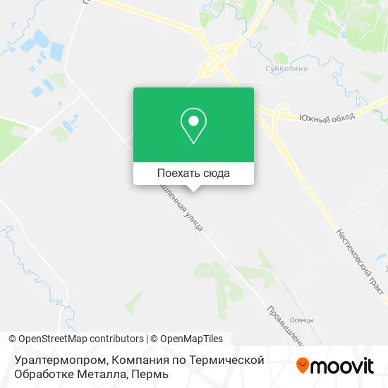 Карта Уралтермопром, Компания по Термической Обработке Металла