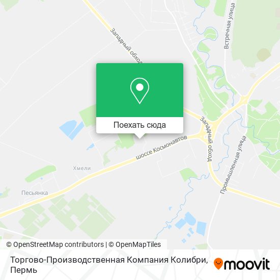 Карта Торгово-Производственная Компания Колибри