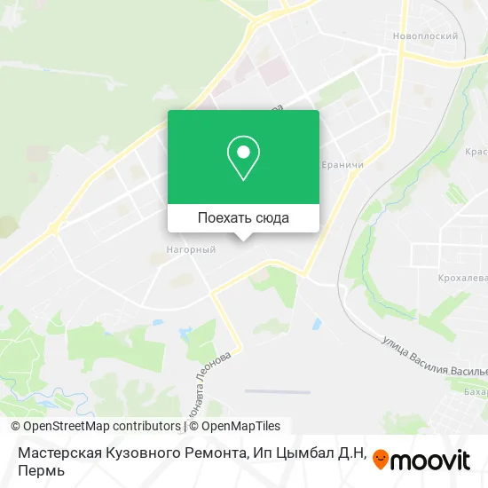 Карта Мастерская Кузовного Ремонта, Ип Цымбал Д.Н