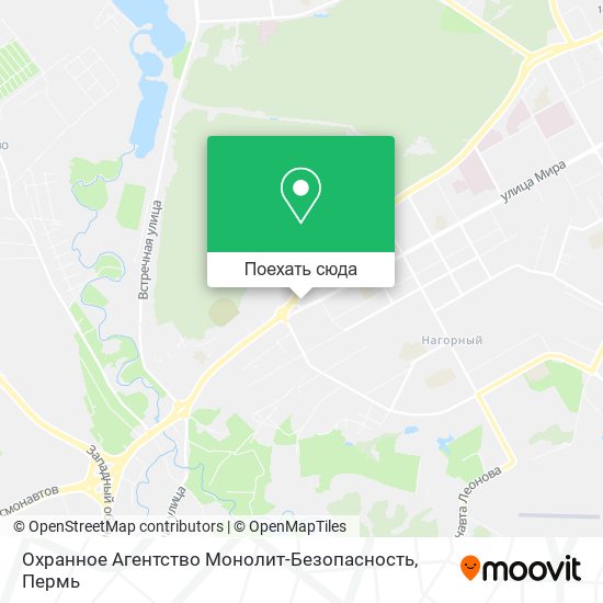 Карта Охранное Агентство Монолит-Безопасность