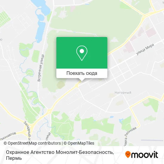 Карта Охранное Агентство Монолит-Безопасность