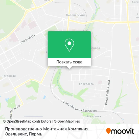 Карта Производственно-Монтажная Компания Эдельвейс