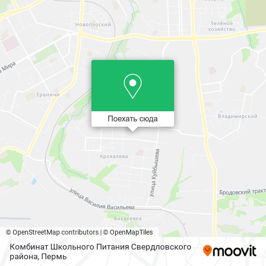 Карта Комбинат Школьного Питания Свердловского района