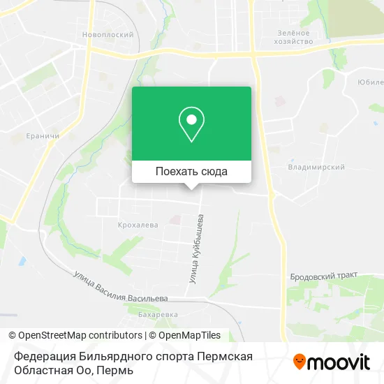 Карта Федерация Бильярдного спорта Пермская Областная Оо