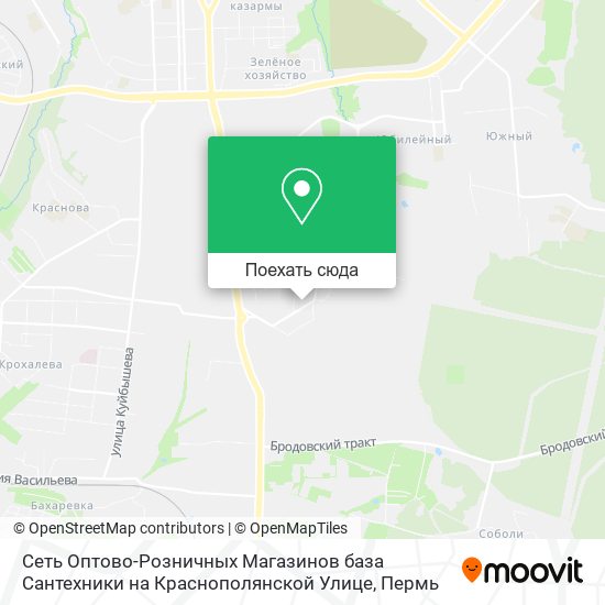 Карта Сеть Оптово-Розничных Магазинов база Сантехники на Краснополянской Улице