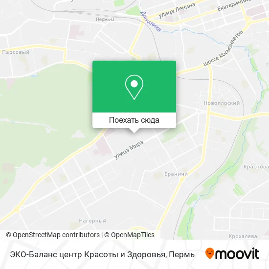 Карта ЭКО-Баланс центр Красоты и Здоровья