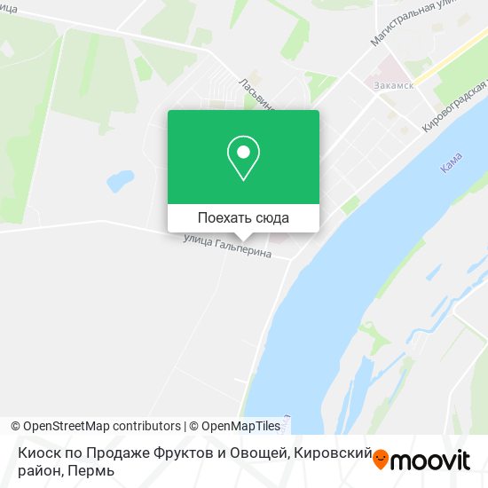 Карта Киоск по Продаже Фруктов и Овощей, Кировский район