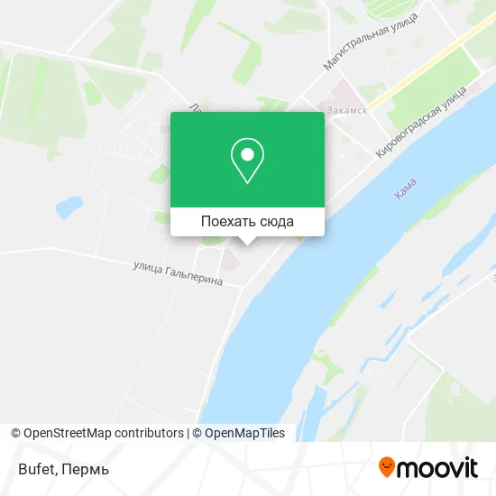 Карта Bufet