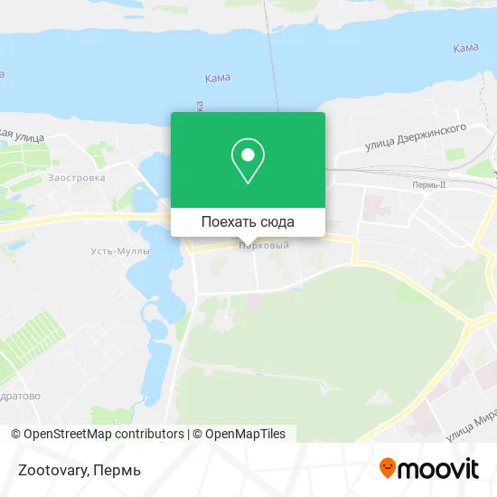 Карта Zootovary