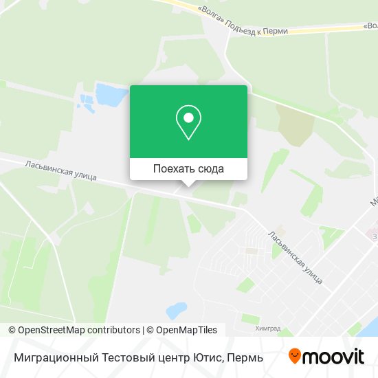 Карта Миграционный Тестовый центр Ютис