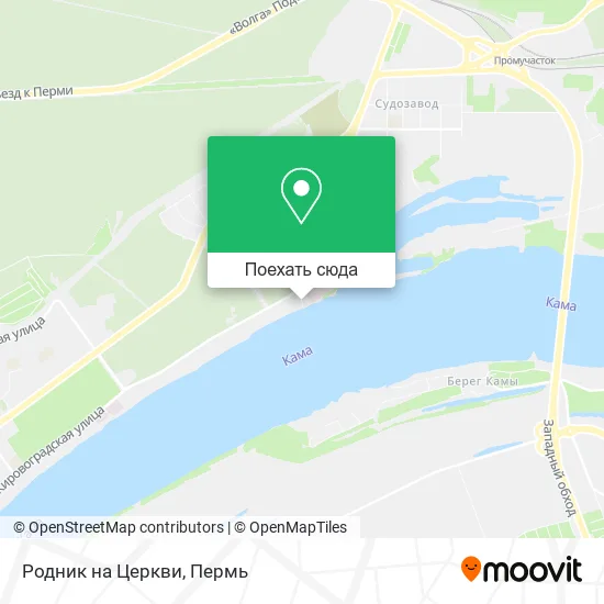 Карта Родник на Церкви