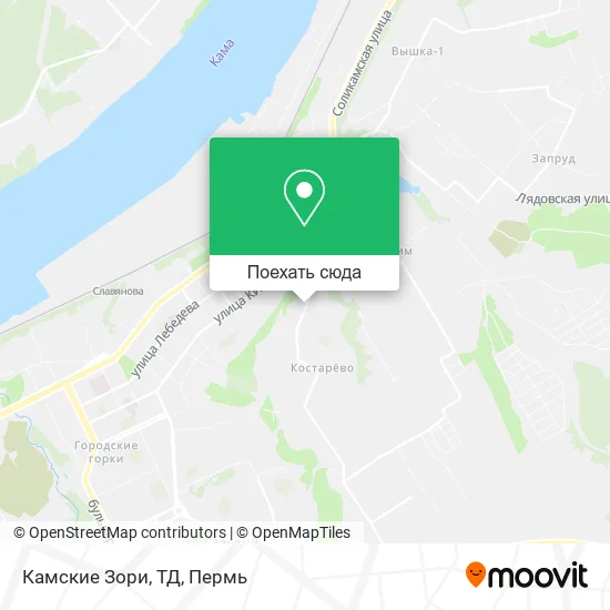 Карта Камские Зори, ТД