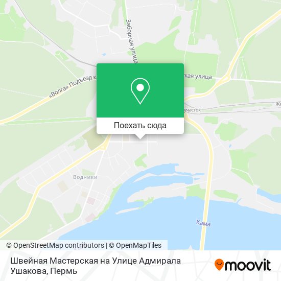 Карта Швейная Мастерская на Улице Адмирала Ушакова