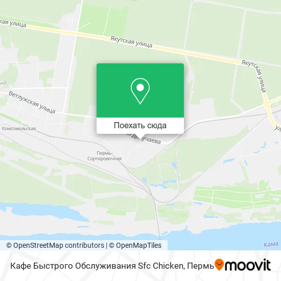 Карта Кафе Быстрого Обслуживания Sfc Chicken