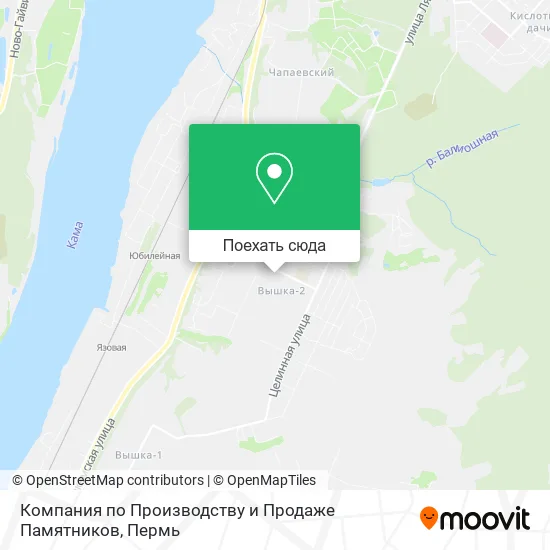 Карта Компания по Производству и Продаже Памятников