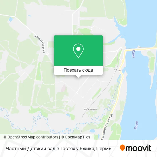 Карта Частный Детский сад в Гостях у Ежика