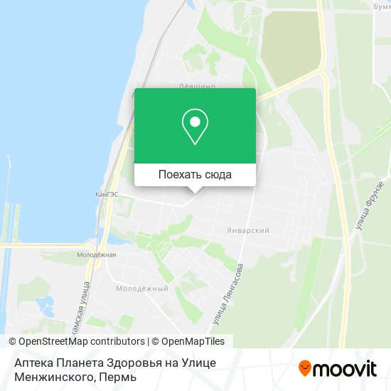 Карта Аптека Планета Здоровья на Улице Менжинского