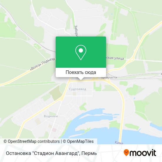 Карта Остановка "Стадион Авангард"