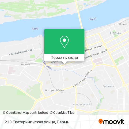 Карта 210 Екатерининская улица