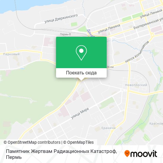 Карта Памятник Жертвам Радиационных Катастроф