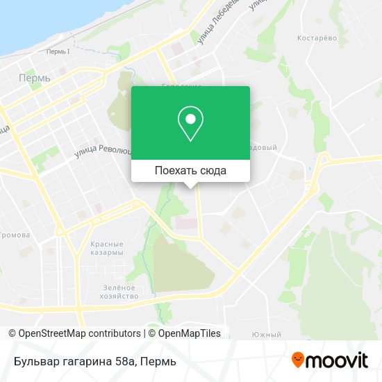 Карта Бульвар гагарина 58а