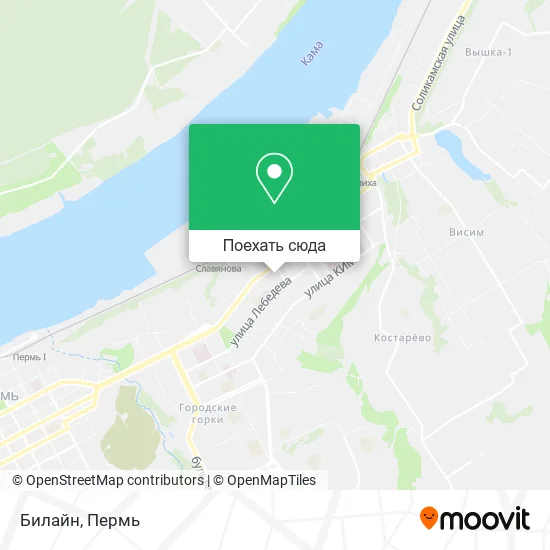 Карта Билайн