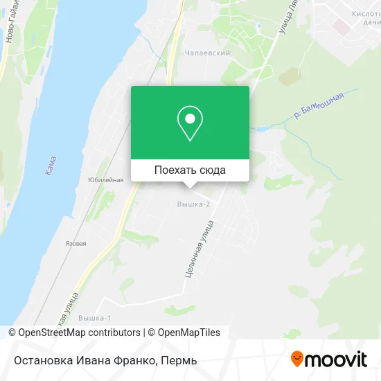 Карта Остановка Ивана Франко