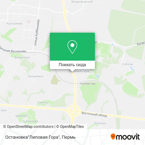 Карта Остановка"Липовая Гора"