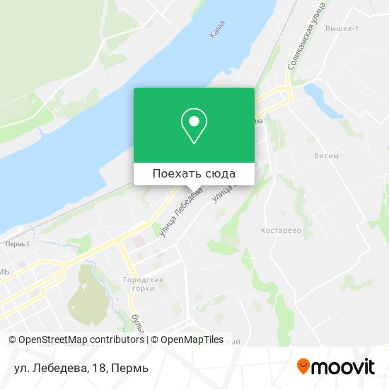 Карта ул. Лебедева, 18
