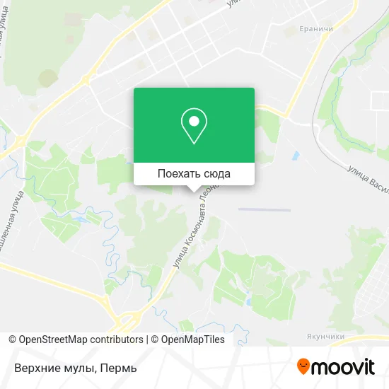 Карта Верхние мулы