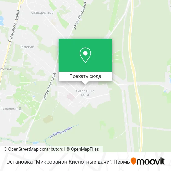Карта Остановка "Микрорайон Кислотные дачи"