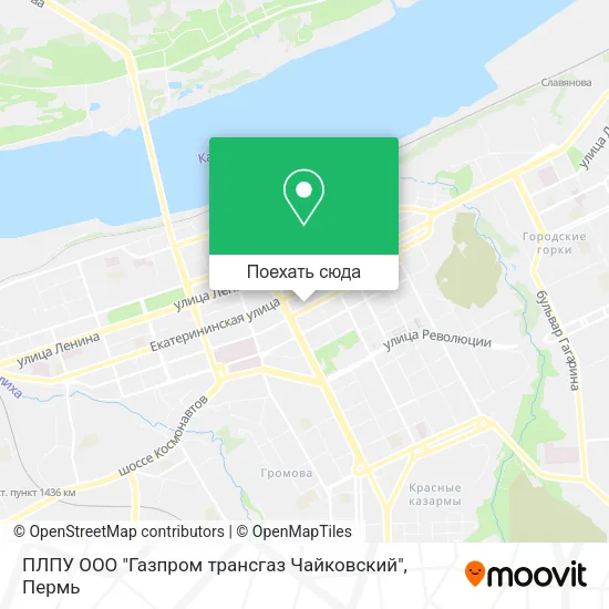 Карта ПЛПУ ООО "Газпром трансгаз Чайковский"
